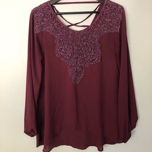 Burgundy 3/4 top